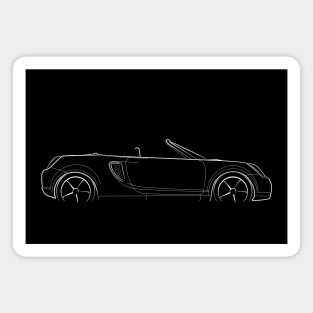 2002 Toyota MR2 W30 - profile stencil, white Magnet